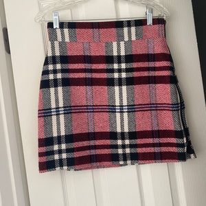 Plaid topshop mini skirt